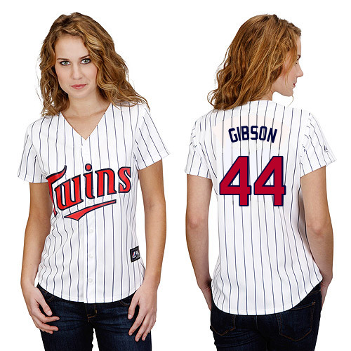 Kyle Gibson #44 mlb Jersey-Minnesota Twins Women's Authentic Home White Baseball Jersey